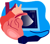 Heart and monitor icon