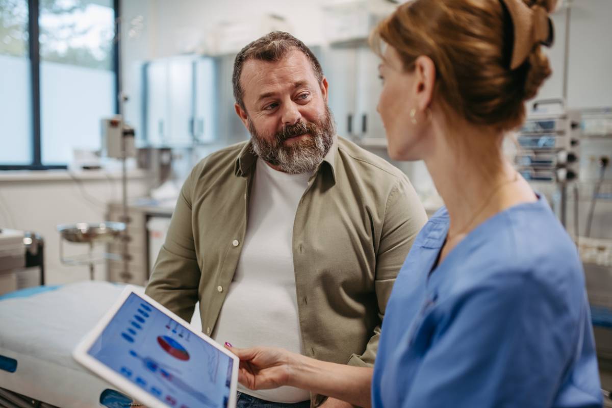 Female doctor consulting with the patient,
